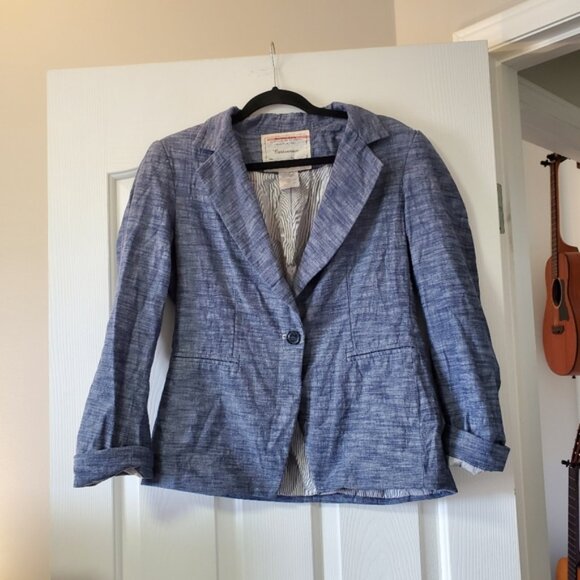 Anthropologie Blue Blazer - Picture 2 of 5